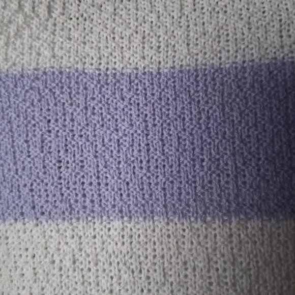 Vintage New Old Stock St Bernard Sweater Vest Size 10-12 Purple Stripe Academia - Picture 8 of 9